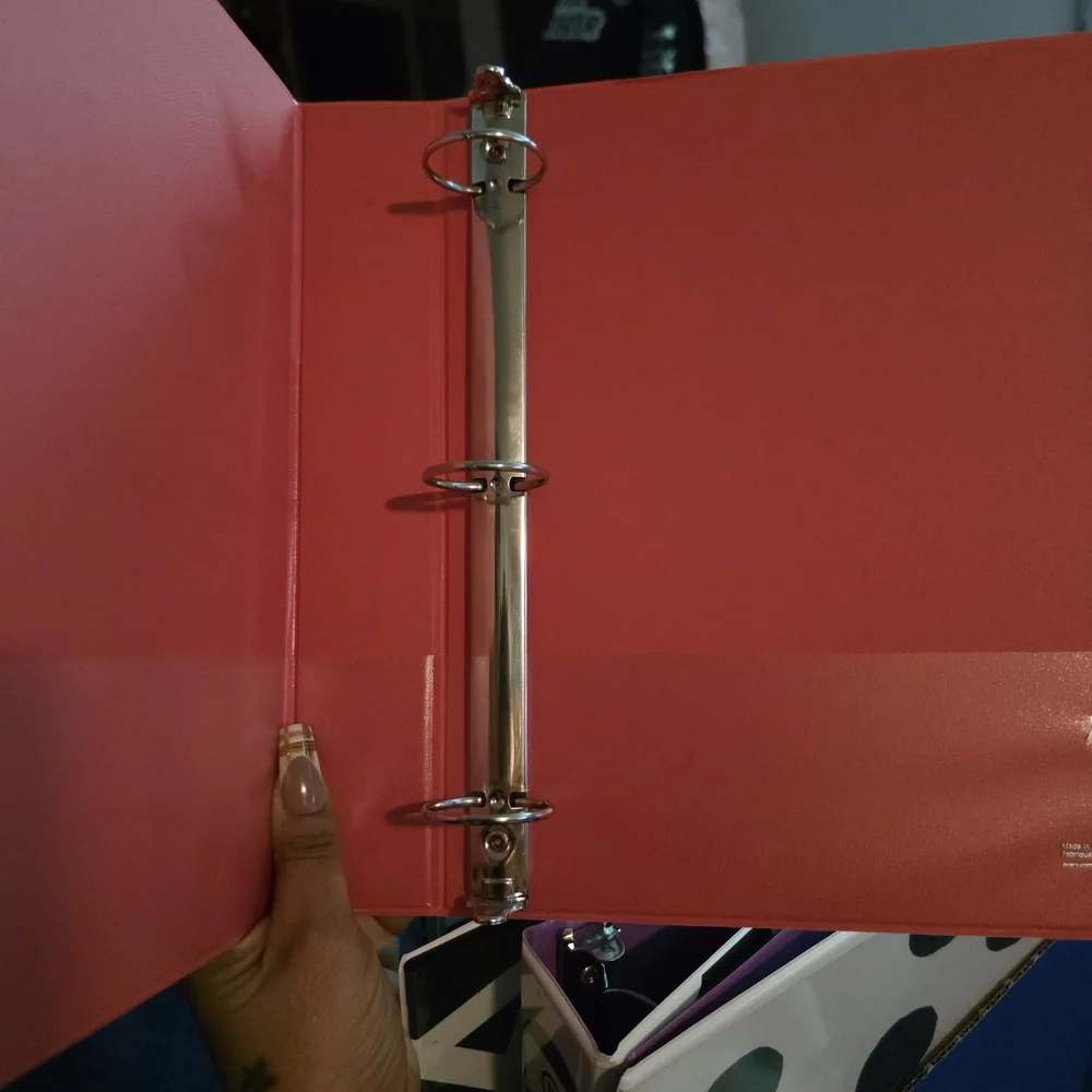 2 Avery Durable 1.5 Inch Binders - Blue, Pink, Purple, White